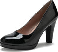 Low Platform Chunky Round-Toe Work Pumps