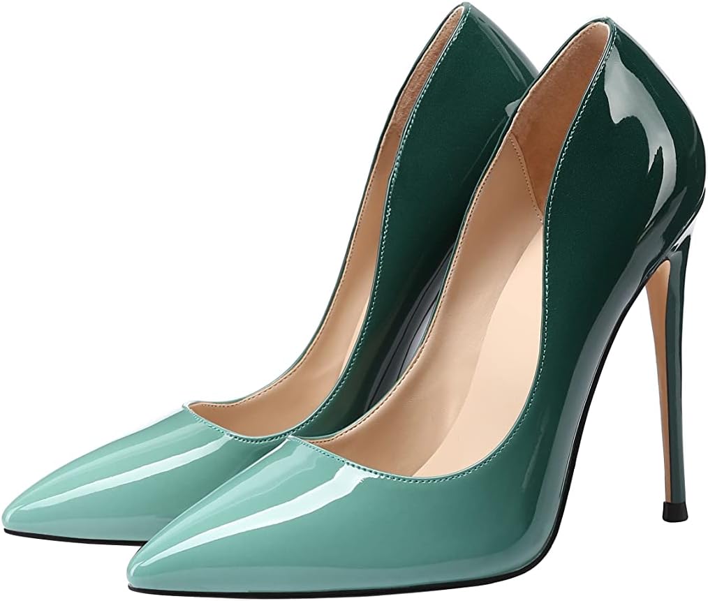 Gradient Patent Pointed-Toe 4.7-Inch Stiletto Pumps