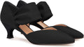 Low Kitten-Heel Cutout Ankle-Strap Party Pumps