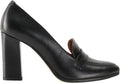 Chunky Block-Heel Round-Toe Oxford Loafers