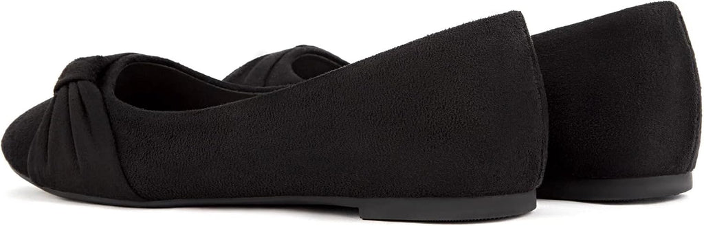Faux Suede Round-Toe Slip-On Flats