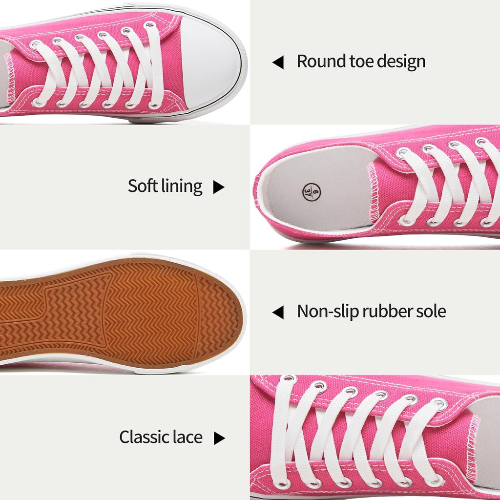 Low-Top Canvas Fashion Walking Sneakers