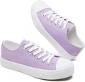 White & Black Low-Top Canvas Tennis Sneakers