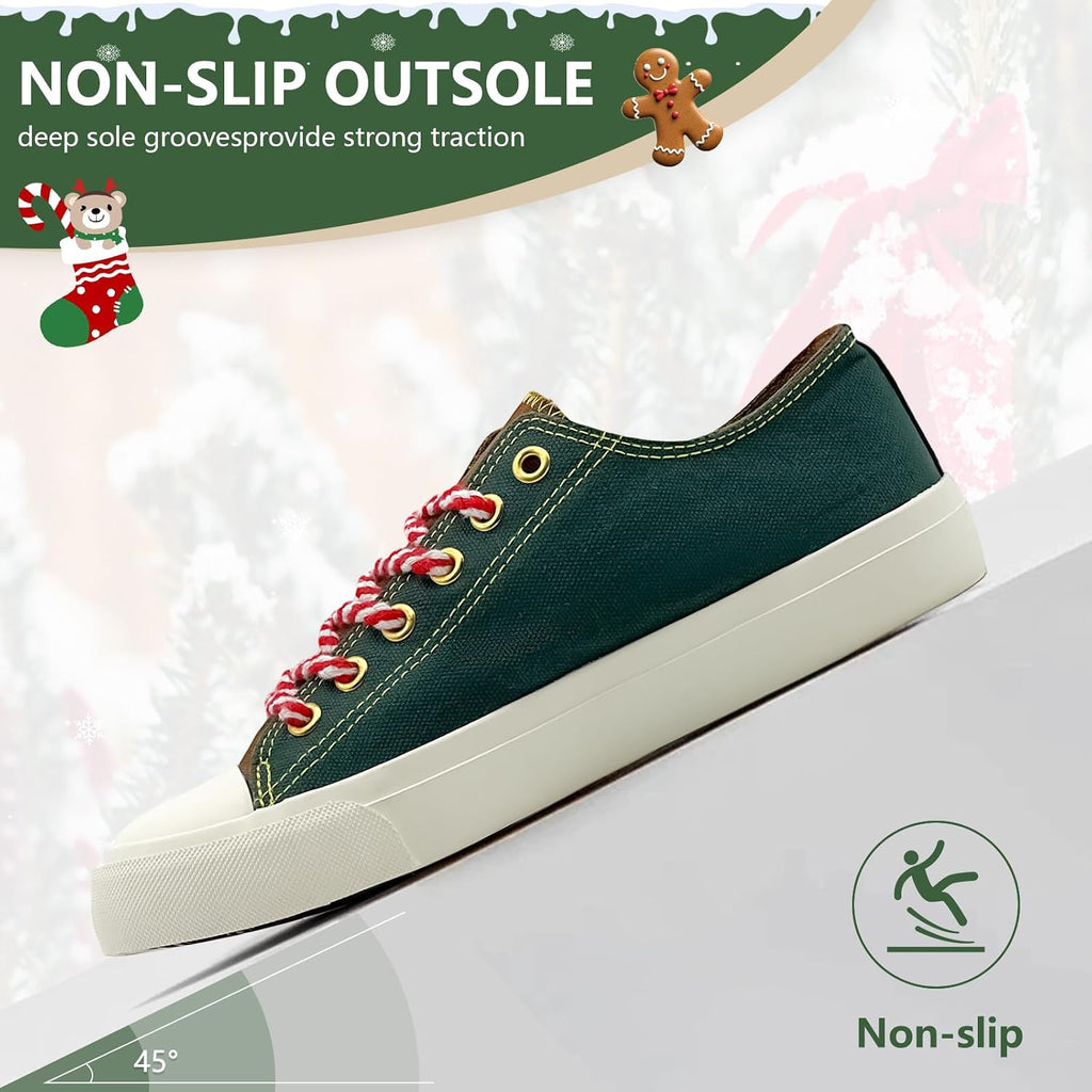 Unisex High & Low Top Christmas Canvas Sneakers